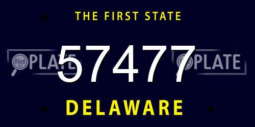 57477 Delaware License Plate