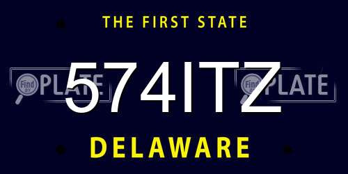 574ITZ Delaware License Plate