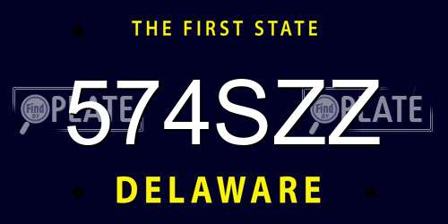 574SZZ Delaware License Plate