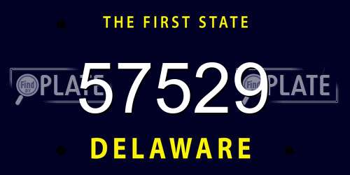 57529 Delaware License Plate