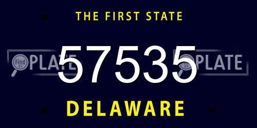 57535 Delaware License Plate