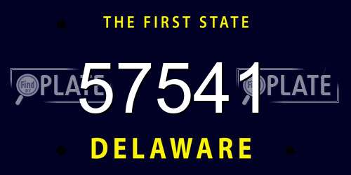 57541 Delaware License Plate