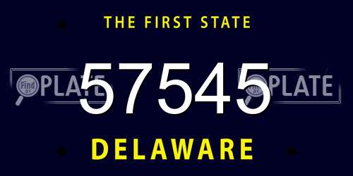 57545 Delaware License Plate