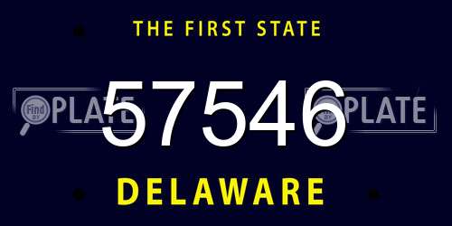 57546 Delaware License Plate
