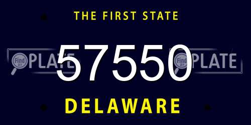 57550 Delaware License Plate