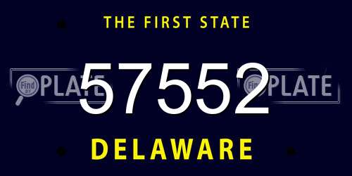 57552 Delaware License Plate