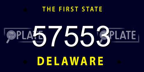 57553 Delaware License Plate
