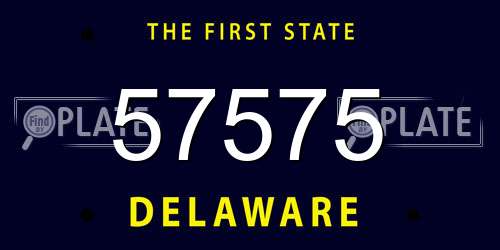 57575 Delaware License Plate