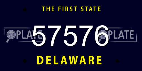57576 Delaware License Plate