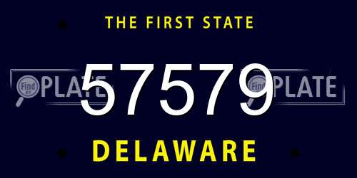 57579 Delaware License Plate