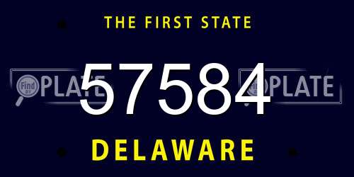 57584 Delaware License Plate
