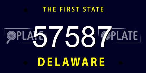 57587 Delaware License Plate
