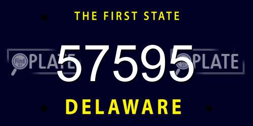 57595 Delaware License Plate