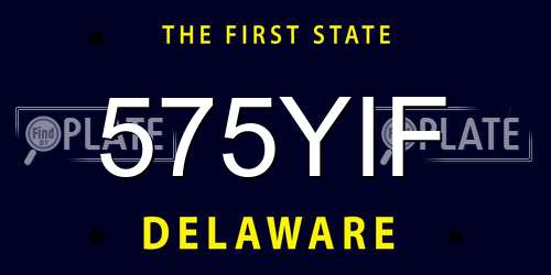 575YIF Delaware License Plate