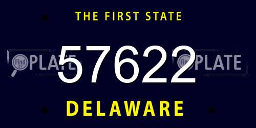 57622 Delaware License Plate