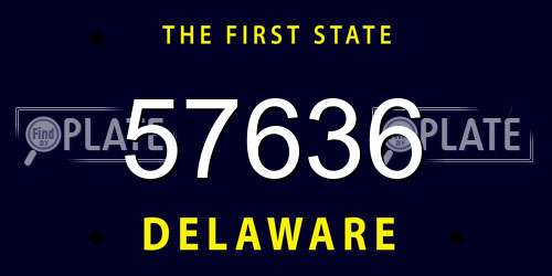 57636 Delaware License Plate