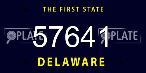 57641 Delaware License Plate