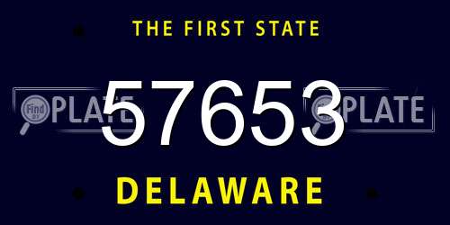 57653 Delaware License Plate