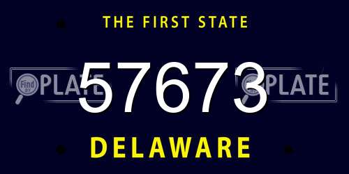 57673 Delaware License Plate