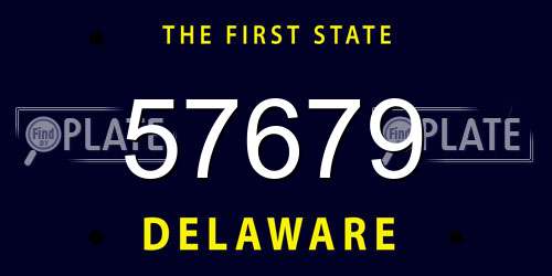 57679 Delaware License Plate