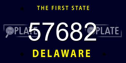 57682 Delaware License Plate