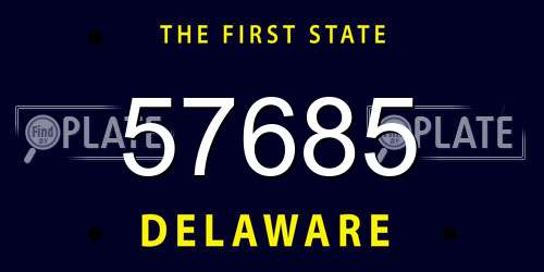 57685 Delaware License Plate