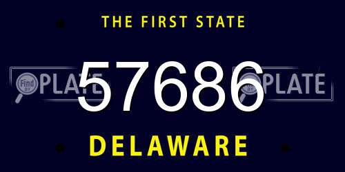 57686 Delaware License Plate