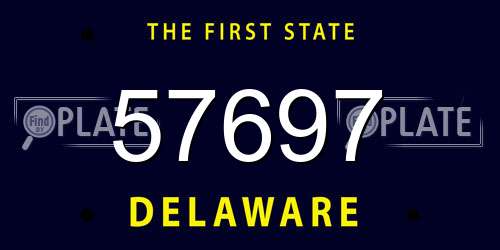 57697 Delaware License Plate