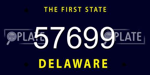 57699 Delaware License Plate