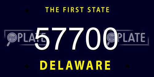 57700 Delaware License Plate