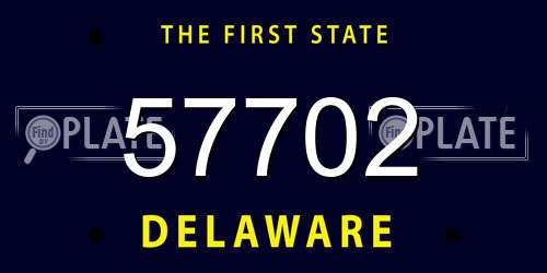 57702 Delaware License Plate