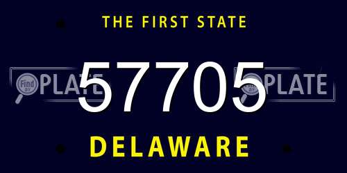 57705 Delaware License Plate