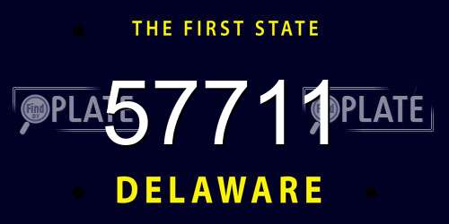 57711 Delaware License Plate