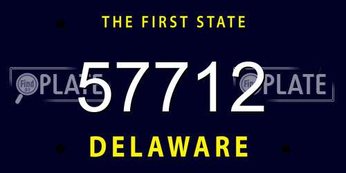 57712 Delaware License Plate