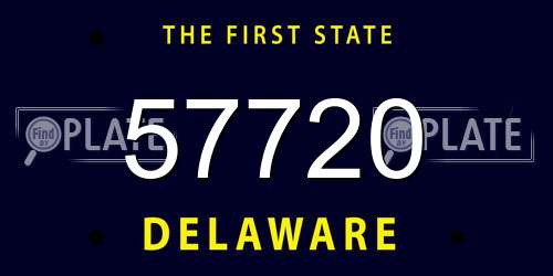 57720 Delaware License Plate