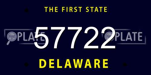 57722 Delaware License Plate