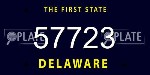 57723 Delaware License Plate