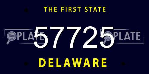 57725 Delaware License Plate