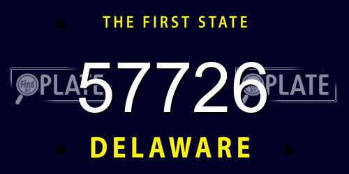 57726 Delaware License Plate