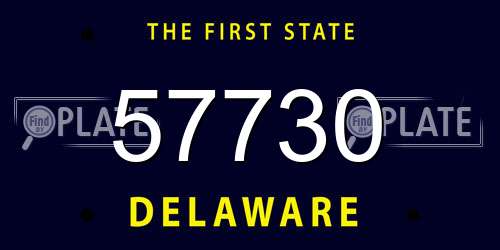 57730 Delaware License Plate