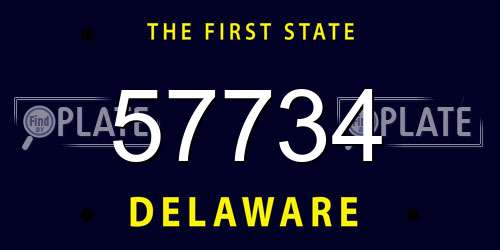 57734 Delaware License Plate
