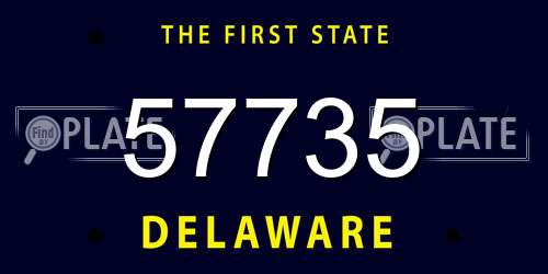 57735 Delaware License Plate