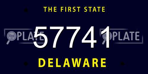 57741 Delaware License Plate