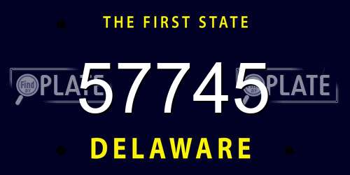 57745 Delaware License Plate