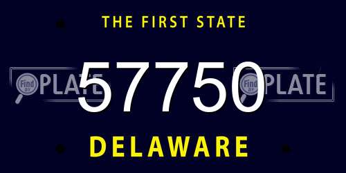 57750 Delaware License Plate