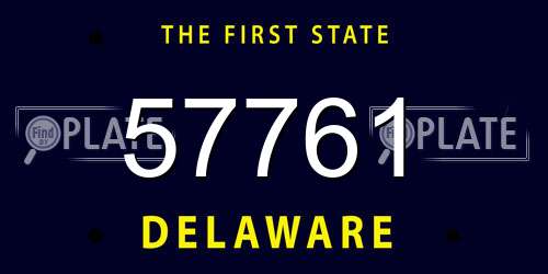 57761 Delaware License Plate