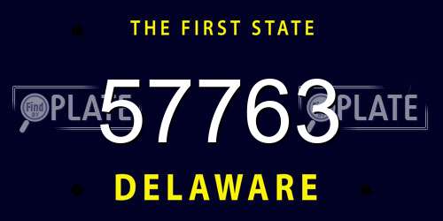 57763 Delaware License Plate