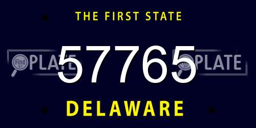 57765 Delaware License Plate