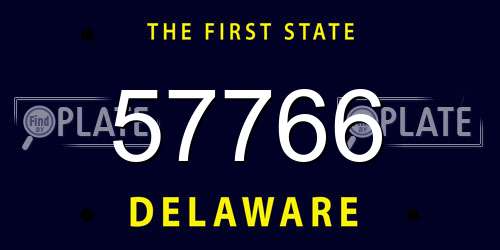 57766 Delaware License Plate