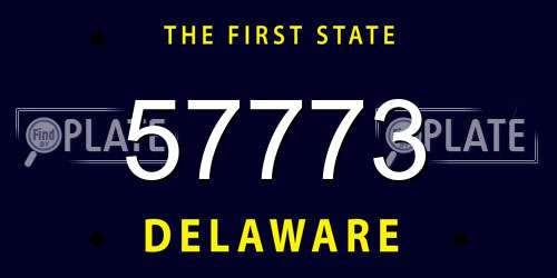 57773 Delaware License Plate